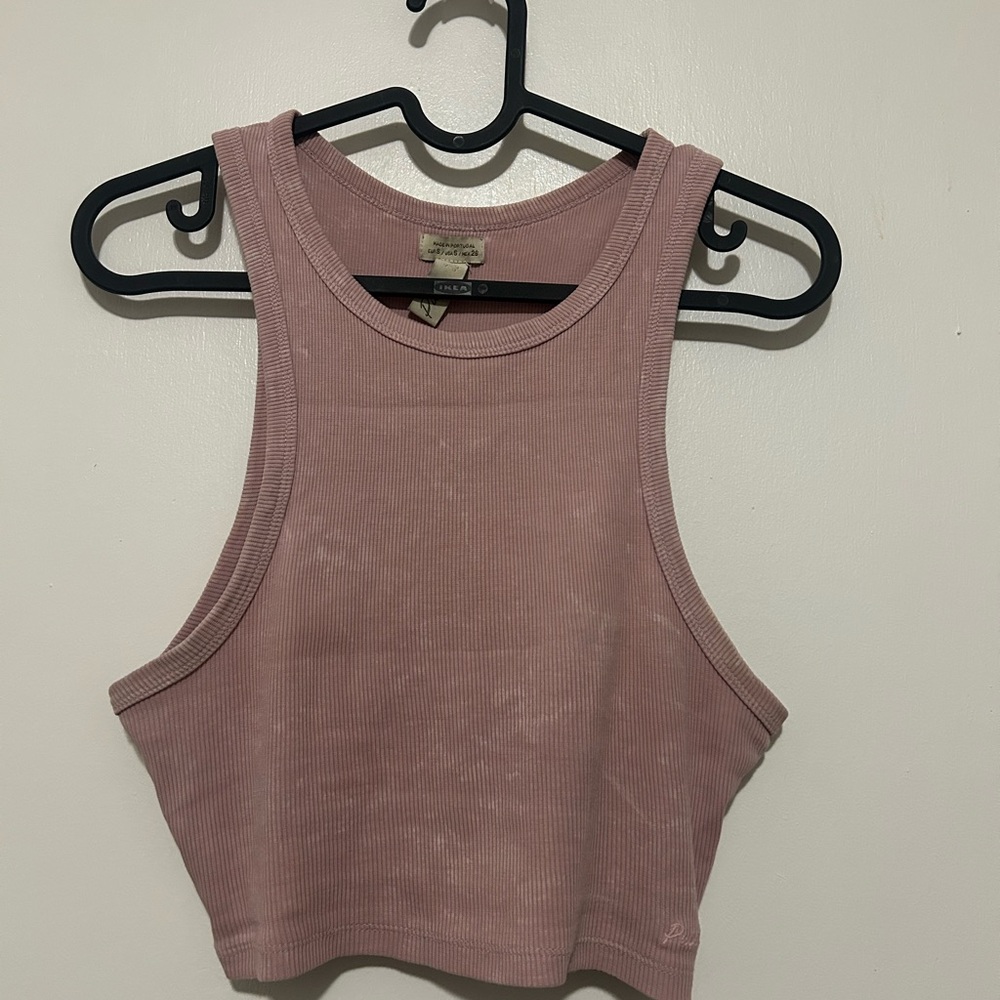 Pull&Bear Mauve Crop Top